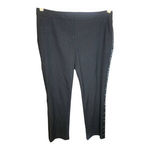 New York & Company Women's Size 12 Black Stretch Tuxedo Pants